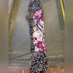 Pinup sugar skull leggings size 2x
